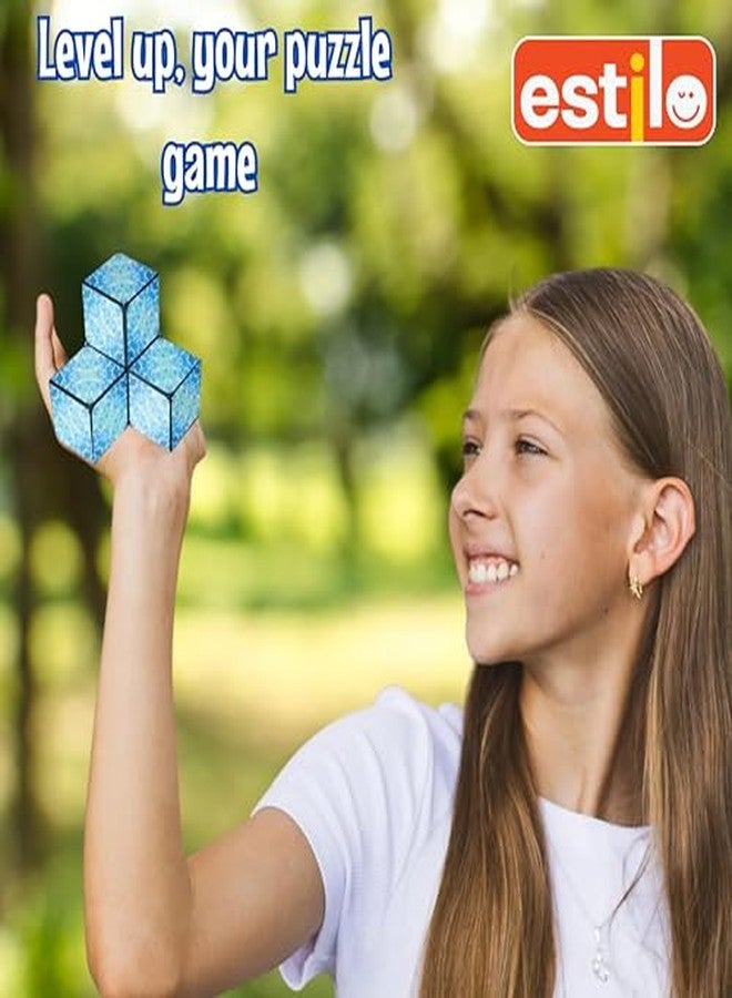 إستلو مكعب أحجية إستيلو ذو الشكل المتغير | لعبة أحجية مكعب سحري ذو شكل متغير، مكعب أحجية إبداعي متعدد الأشكال للأطفال والكبار، الحجم: 6.5 × 6.5 × 6.5 سم | لعبة ممتعة وتحدّيّة للأطفال - Image 4